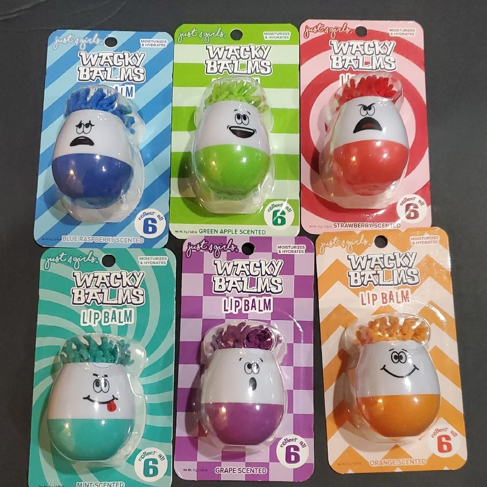 2 pack wacky balms flavored scented‎ lip balms brand new